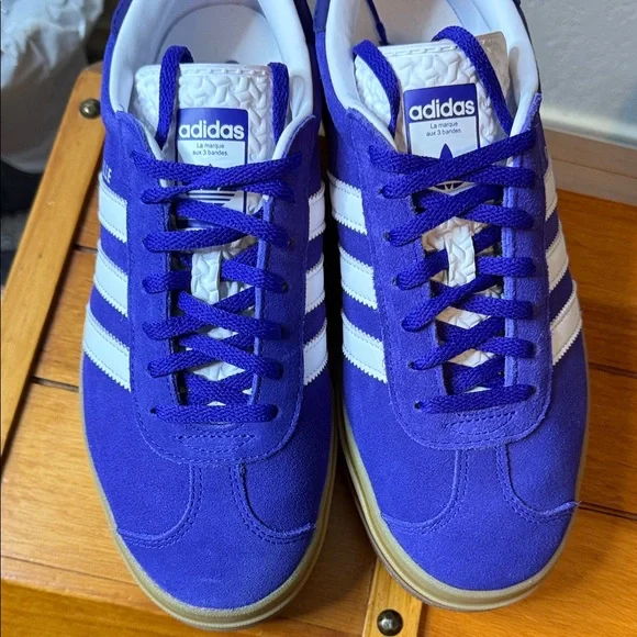 Adidas Gazelle Bold Purple and White Sneakers - Picture 6 of 10